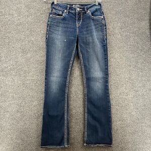 Silver Jeans Womens 27 Blue Natsuki Mid Rise Bootcut Ladies Casual Western Ranch